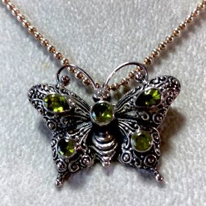 Pendant/Brooch Silver and Peridot NWOT